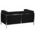 57" Imagination Series Black Leather Loveseat with Encasing Frame
