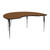 72" Oak and Black Kidney Contemporary Activity Table with Standard Height Adjustable Legs