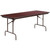 72" Mahogany Red and Brown Contemporary Rectangular Folding Banquet Table