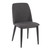 Set of 2 Charcoal Grey Fabric and Black Wooden Tintori Dining Chair, 33”