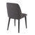 Set of 2 Charcoal Grey Fabric and Black Wooden Tintori Dining Chair, 33”