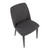 Set of 2 Charcoal Grey Fabric and Black Wooden Tintori Dining Chair, 33”