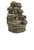 13.5" Horseshoe Bend Cascading Double Stream Garden Fountain