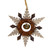 6" Brown and Beige Pointed Snowflake Christmas Ornament