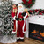 5' Traditional Santa Claus with Teddy Bear and Gift Bag Standing Christmas Figure