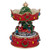 Santa on Train Musical Christmas Carousel - 6" Red and Gold