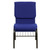 33" Navy Blue and Black Stacking Church Chair with Book Rack