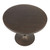 36" Espresso Wood-Pressed Grain Bamboo Round Top with Antique Metal Leg Dining Table