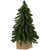 15" Downswept Village Pine Medium Artificial Christmas Tree in Burlap Base, Unlit