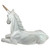 18.5" White Iridescent Resting Unicorn Outdoor Garden Statue