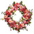 Mixed Rose Artificial Floral Wreath, Red 32-Inch