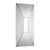 45" Geometric Modern Wooden Framed Beveled Rectangular Wall Mirror