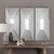 45" Geometric Modern Wooden Framed Beveled Rectangular Wall Mirror