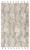 8' x  10' Ivory and Black Geometric Handmade Rectangular Wool Area Rug