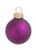2ct Purple and Gold Matte Glass Christmas Ball Ornaments 6" (150mm)