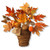 16" Maple Leaf and Pumpkins Wall Basket