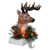 8" LED Lighted Reindeer and Holly Berry Christmas Stocking Holder