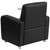 35" Black Contemporary Guest Chair with Tablet Arm and Cup Holder