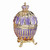 3.5" Purple and Gold Royal Tassel Embellished Easter Egg
