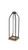12.25" Black and Brown Handmade Metal Lantern with Glass Tube Insert