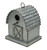 10.5" Gray and Brown Birdhouse Decor with Top Hanging Loop