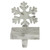 7.25" White and Black Marbled Snowflake Christmas Stocking Holder