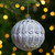 4" Distressed White and Silver Geometric Christmas Ball Ornament