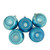 5ct Matte and Shiny Turquoise Blue Retro Reflector Shatterproof Christmas Ball Ornaments 3.25" (80mm)