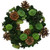Green Pine Cone Artificial Christmas Wreath - 11-Inch, Unlit
