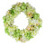 Hydrangea Twig Artificial Floral Wreath, Yellow 15-Inch