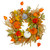 Velvet Pumpkins and Wheat Artificial Fall Harvest Wreath - 24-Inch, Unlit