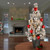 2' Pre-Lit Potted Snowy Bristle Pine Medium Artificial Tabletop Christmas Tree, White LED Lights