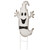 33" Black and White Handcrafted Halloween Ghost Outdoor Decor