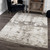 9' x 13' Gray and Ivory Abstract Print Area Throw Rug