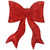 Sparkling Lighted Bow Christmas Outdoor Decoration - 24" - Red