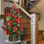 4' Pre-Lit Red Ribbon Ornamented Artificial Christmas Tree - Clear Lights