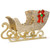 38" Champagne Gold Santa's Sleigh Christmas Decor with LED Lights