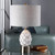 24” White Ceramic Artichoke Table Lamp with Matching Lamp Shade
