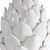 24” White Ceramic Artichoke Table Lamp with Matching Lamp Shade