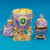 6.5" Purple and Gold Royal Fleur De Lis Embellished Easter Egg