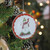 4" White and Red Snowman on Sled Christmas Ornament