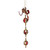 8" Red and Gold Glittered Spiral Bow Dangling Christmas Ornament
