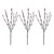 Set of 3 Pre-Lit Cherry Blossom Artificial Tree Branches, 72 Red LED Lights