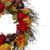 Mums and Pomegranates Artificial Fall Harvest Floral Wreath, 28-Inch