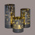 Set of 3 Pre-Lit Black Galaxy Night LED Glass Vases 9"