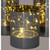Set of 3 Pre-Lit Black Galaxy Night LED Glass Vases 9"