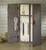 43.5" Gray Distressed Finish Wall Storage Cabinet