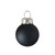 9ct Shiny and Matte Black Glass Ball Christmas Ornaments 2.5" (65mm)