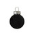 9ct Shiny and Matte Black Glass Ball Christmas Ornaments 2.5" (65mm)