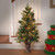 4' Pre-lit Potted Colonial Entrance Artificial Christmas Tree, Clear Lights